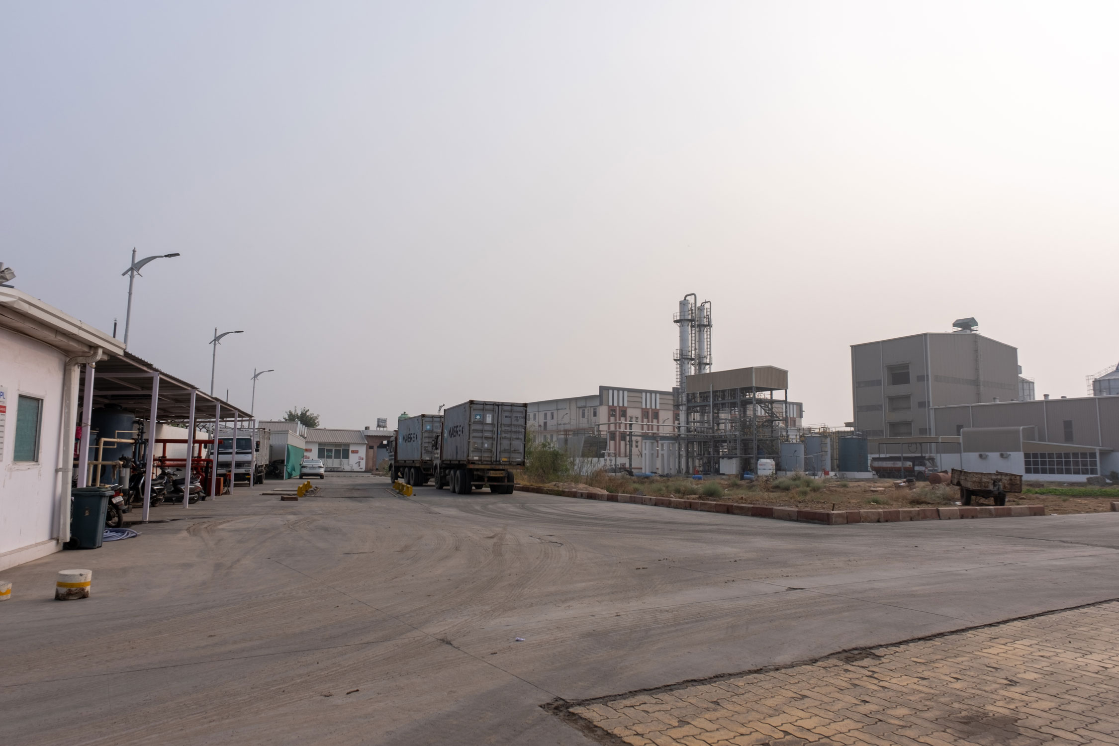 Processing block exterior and internal road
