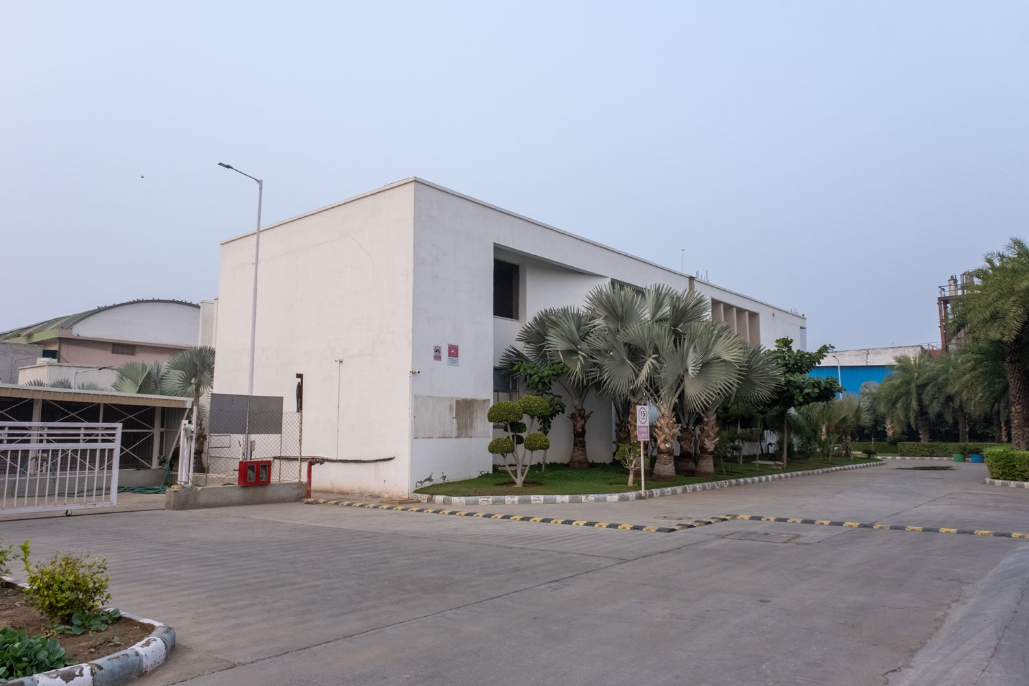 Substation and processing block facade
